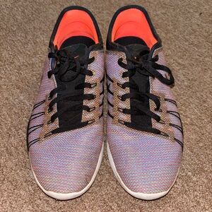 Nike Black and Orange Sneakers (Size 8, Women)